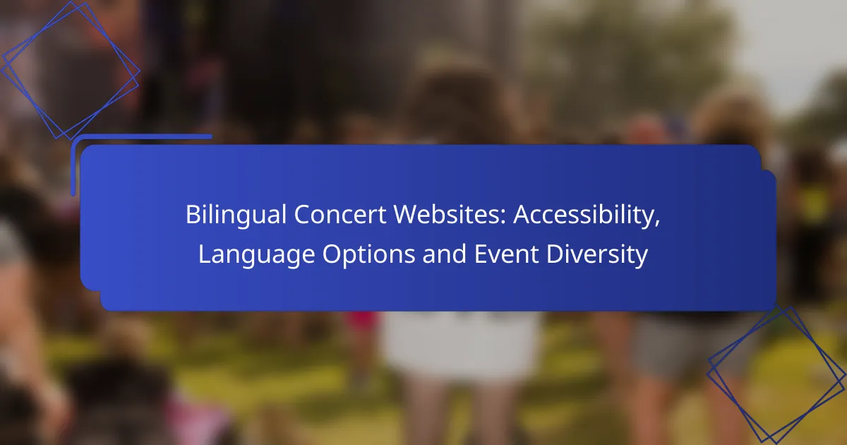 Bilingual Concert Websites: Accessibility, Language Options and Event Diversity