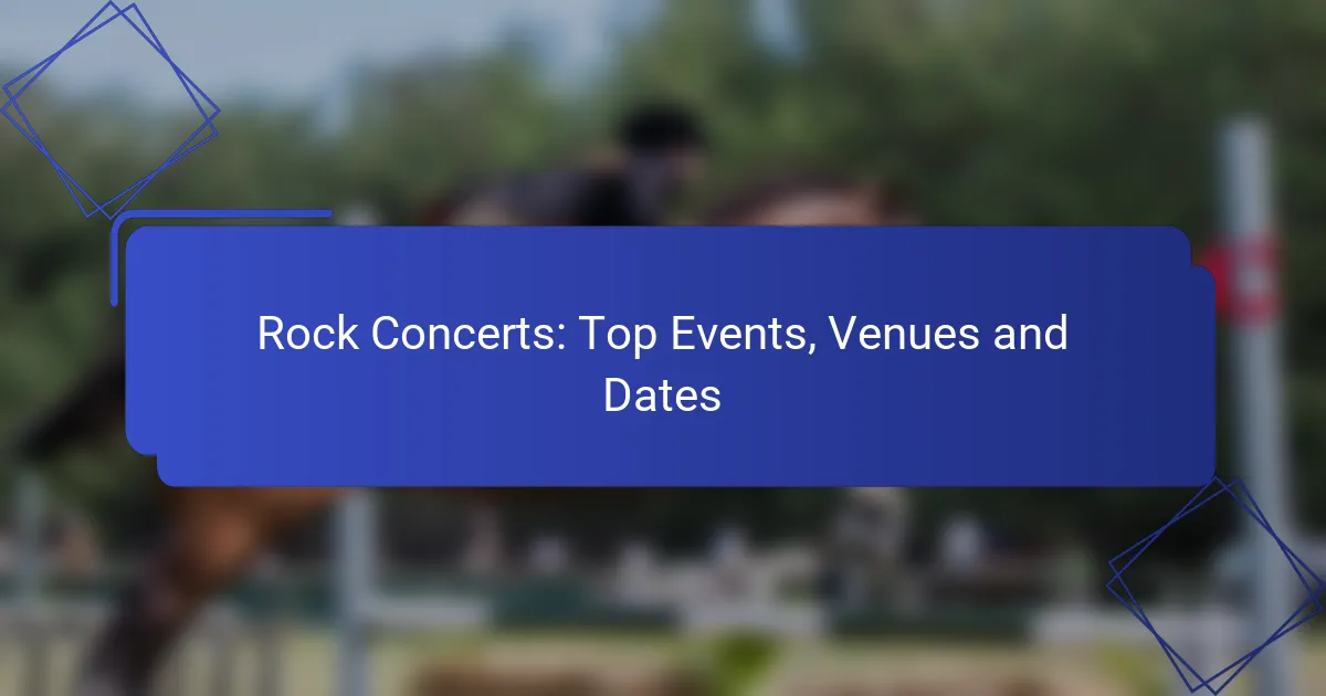 Rock Concerts: Top Events, Venues and Dates